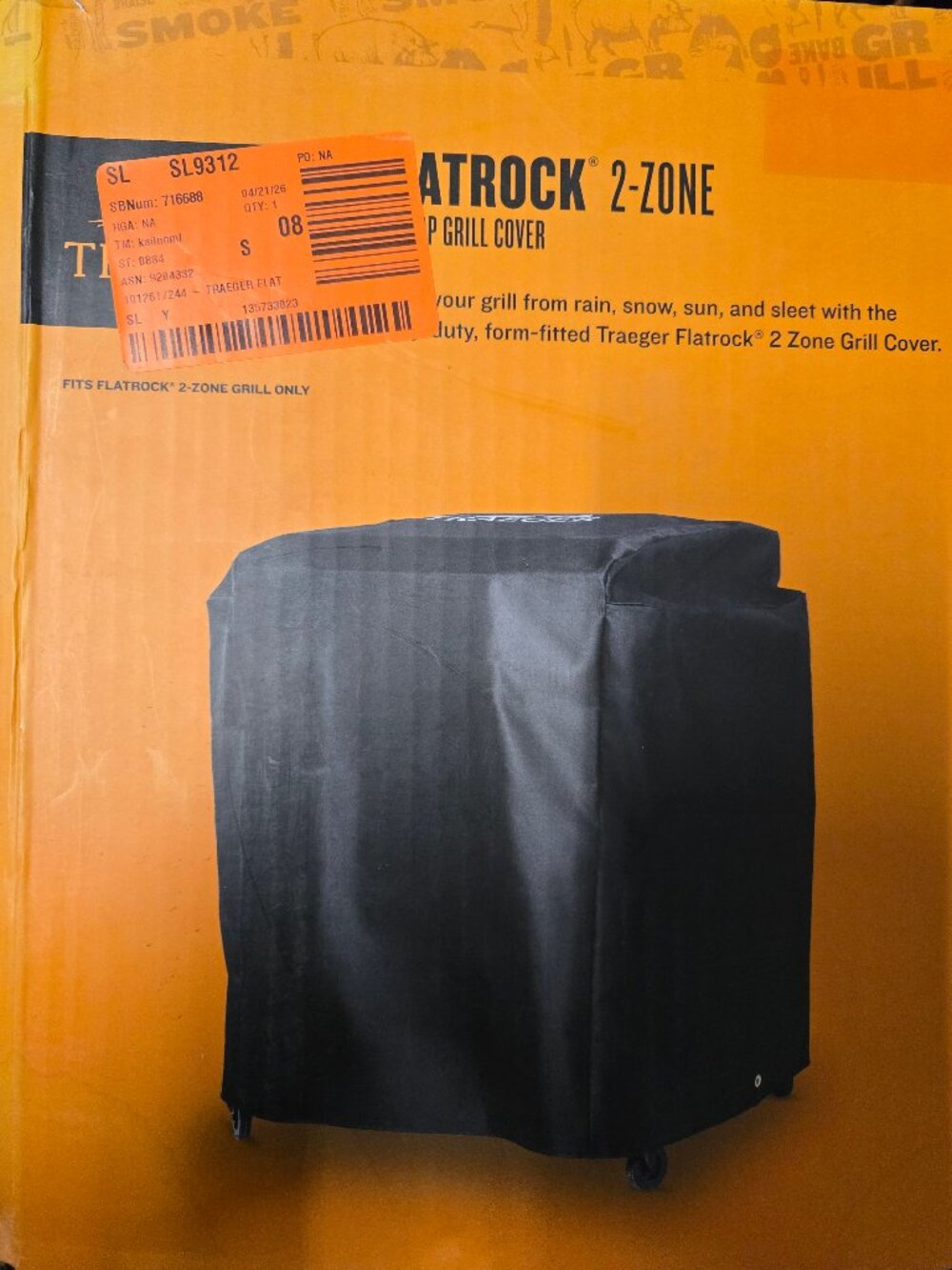 Traeger Flatrock 2 Zone Full-Length Grill Cover New In Box